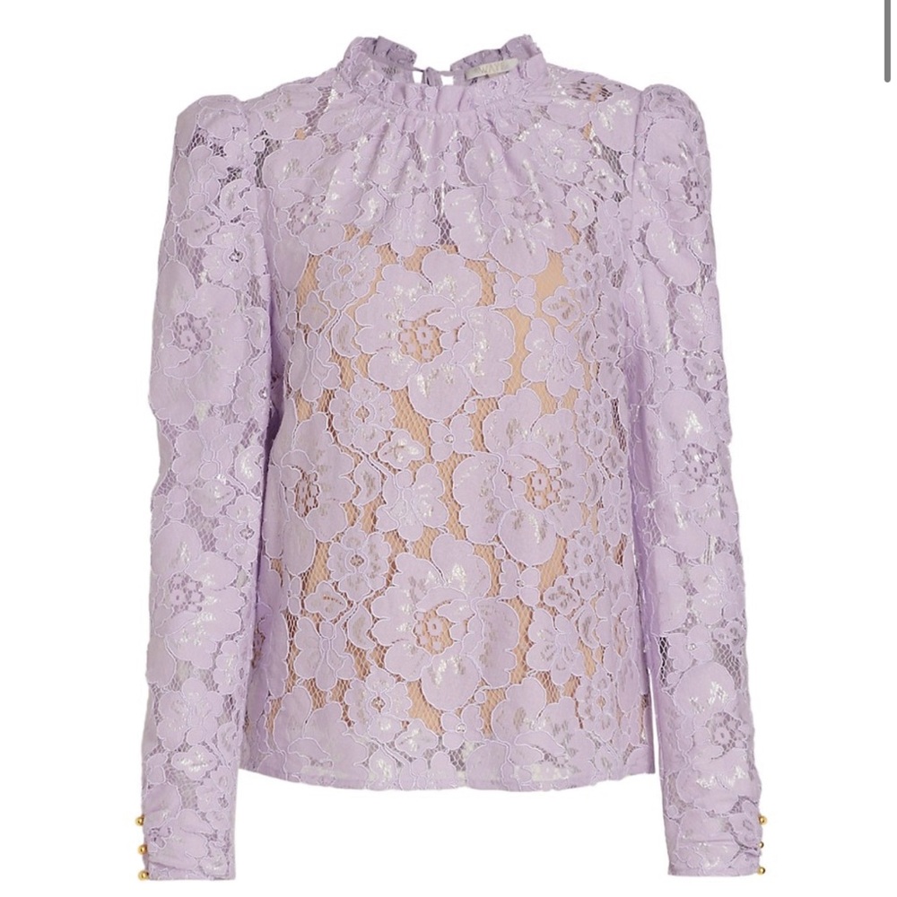 Wayf Emma purple lace blouse - Size M